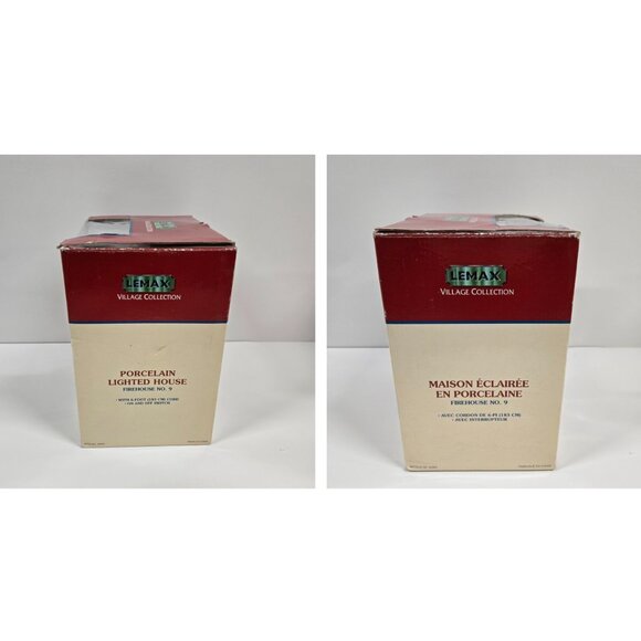 LEMAX Firehouse No. 9 2004 Lighted House w/ Box & Cord Retired 2006 Village - Picture 16 of 16